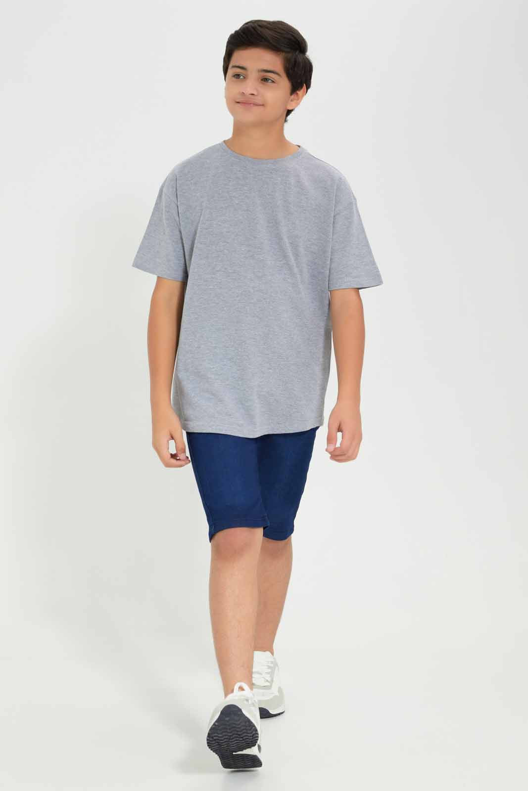 Redtag-Dark-Wash-Knit-Denim-Short-BSR-Shorts,-Category:Shorts,-Colour:Dark-Wash,-Deals:New-In,-Filter:Senior-Boys-(8-to-14-Yrs),-New-In-BSR-APL,-Non-Sale,-Section:Boys-(0-to-14Yrs),-W22O-Senior-Boys-9 to 14 Years