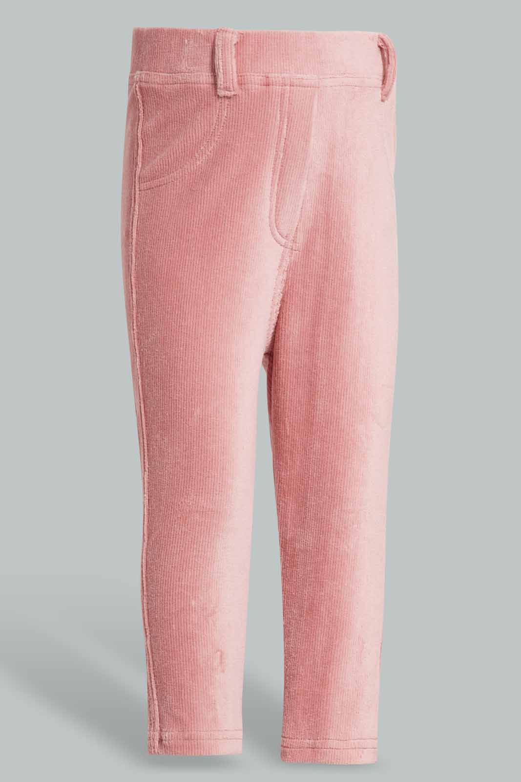 Redtag-Pink-Cord-Jegging-For-Baby-Girls-Category:Jeggings,-Colour:Pink,-Deals:New-In,-Filter:Infant-Girls-(3-to-24-Mths),-ING-Jeggings,-New-In-ING-APL,-Non-Sale,-Section:Girls-(0-to-14Yrs),-W22A-Infant-Girls-3 to 24 Months