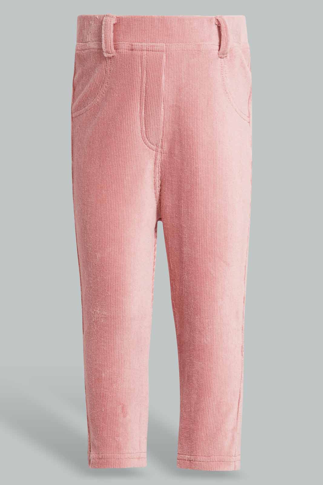 Redtag-Pink-Cord-Jegging-For-Baby-Girls-Category:Jeggings,-Colour:Pink,-Deals:New-In,-Filter:Infant-Girls-(3-to-24-Mths),-ING-Jeggings,-New-In-ING-APL,-Non-Sale,-Section:Girls-(0-to-14Yrs),-W22A-Infant-Girls-3 to 24 Months
