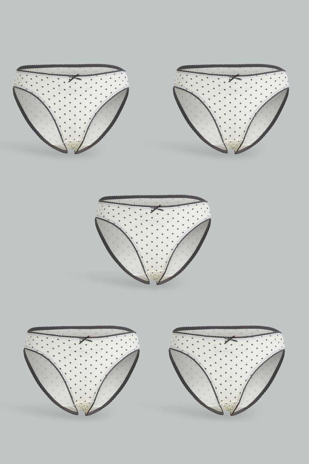 Redtag-Assorted-Print/Plain-Bikini-Briefs-(5-Pack)-365,-Category:Briefs,-Colour:Assorted,-Deals:New-In,-Dept:Ladieswear,-Filter:Women's-Clothing,-New-In-Women-APL,-Non-Sale,-Section:Women,-Women-Briefs--