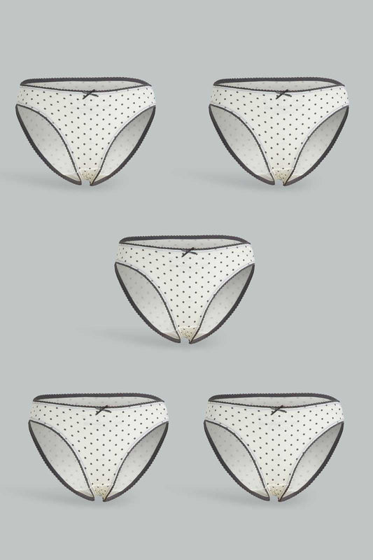 Redtag-Assorted-Print/Plain-Bikini-Briefs-(5-Pack)-365,-Category:Briefs,-Colour:Assorted,-Deals:New-In,-Dept:Ladieswear,-Filter:Women's-Clothing,-New-In-Women-APL,-Non-Sale,-Section:Women,-Women-Briefs--