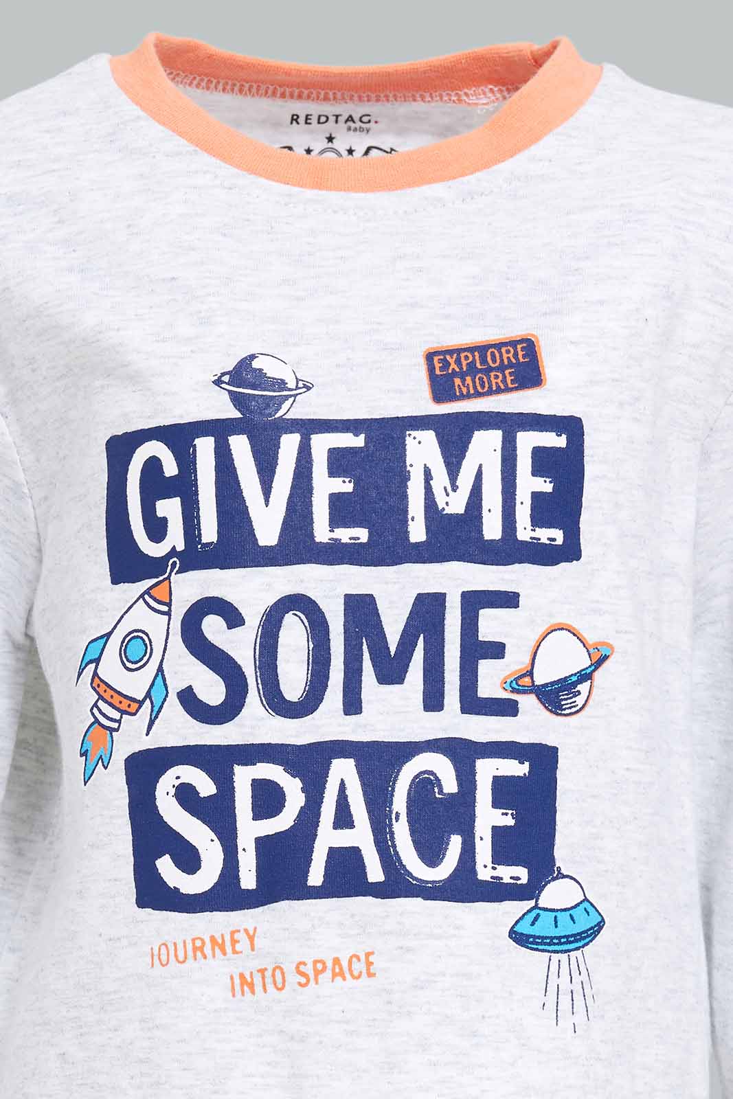 Redtag-Grey-And-Navy-Aop-Space-Long-Slvb-Pj-Set-(4-Pack)-Category:Pyjama-Sets,-Colour:Grey,-Deals:New-In,-Filter:Infant-Boys-(3-to-24-Mths),-INB-Pyjama-Sets,-New-In-INB-APL,-Non-Sale,-Section:Boys-(0-to-14Yrs),-W22B-Infant-Boys-3 to 24 Months