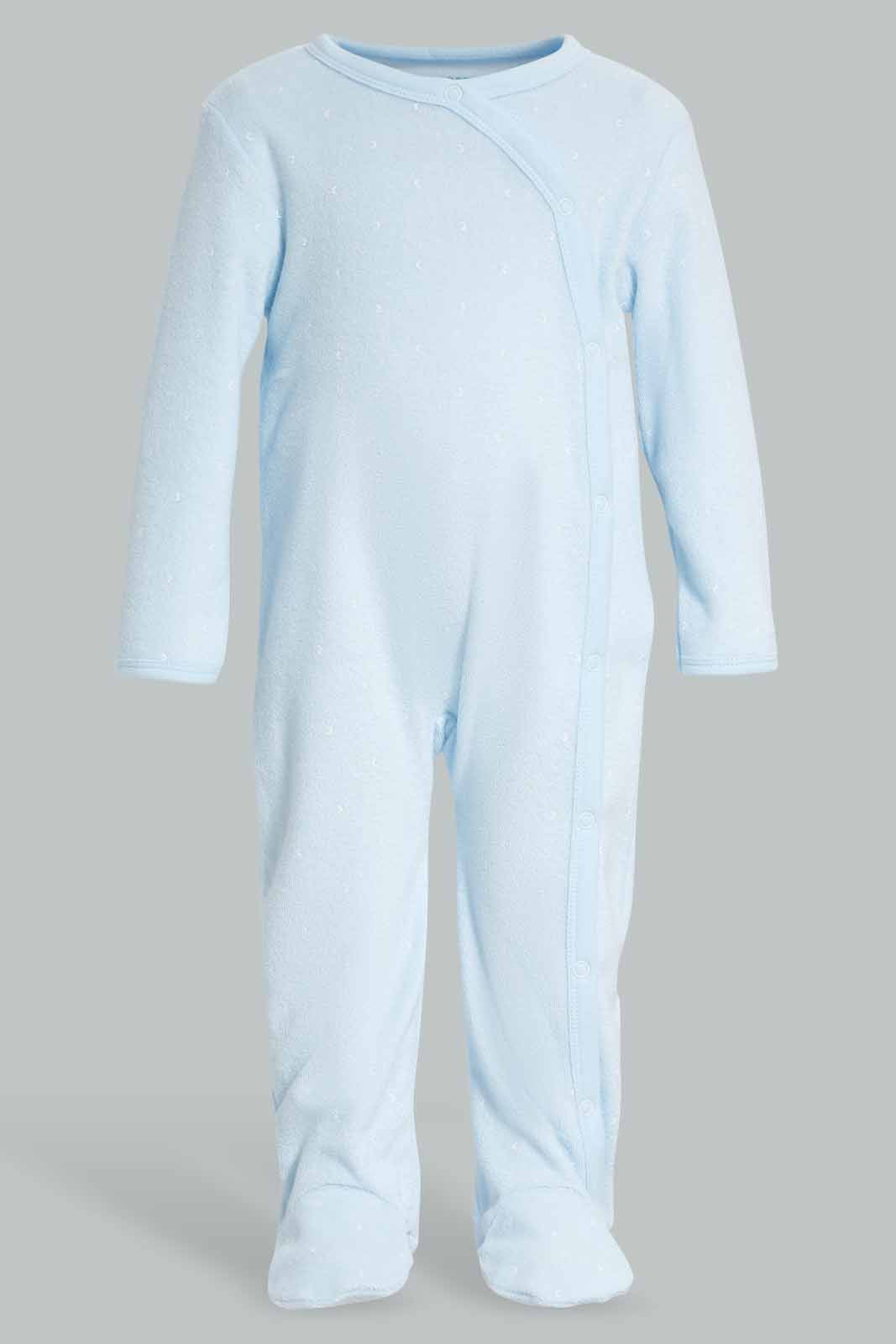 Redtag-Blue-AOP-Moon-Toweling-Sleepsuit-Category:Sleepsuits,-Colour:Blue,-Deals:New-In,-Filter:Baby-(0-to-12-Mths),-NBB-Sleepsuits,-New-In-NBB-APL,-Non-Sale,-Section:Boys-(0-to-14Yrs),-W22A-Baby-0 to 12 Months