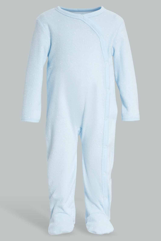 Redtag-Blue-AOP-Moon-Toweling-Sleepsuit-Category:Sleepsuits,-Colour:Blue,-Deals:New-In,-Filter:Baby-(0-to-12-Mths),-NBB-Sleepsuits,-New-In-NBB-APL,-Non-Sale,-Section:Boys-(0-to-14Yrs),-W22A-Baby-0 to 12 Months