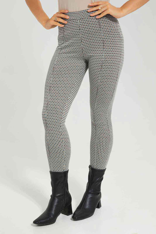 Redtag-Assorted-Jacquard-Checked-Pontie-Legging-Category:Jeggings,-Colour:Assorted,-Deals:New-In,-Filter:Women's-Clothing,-New-In-Women-APL,-Non-Sale,-Section:Women,-W22B,-Women-Jeggings-Women's-