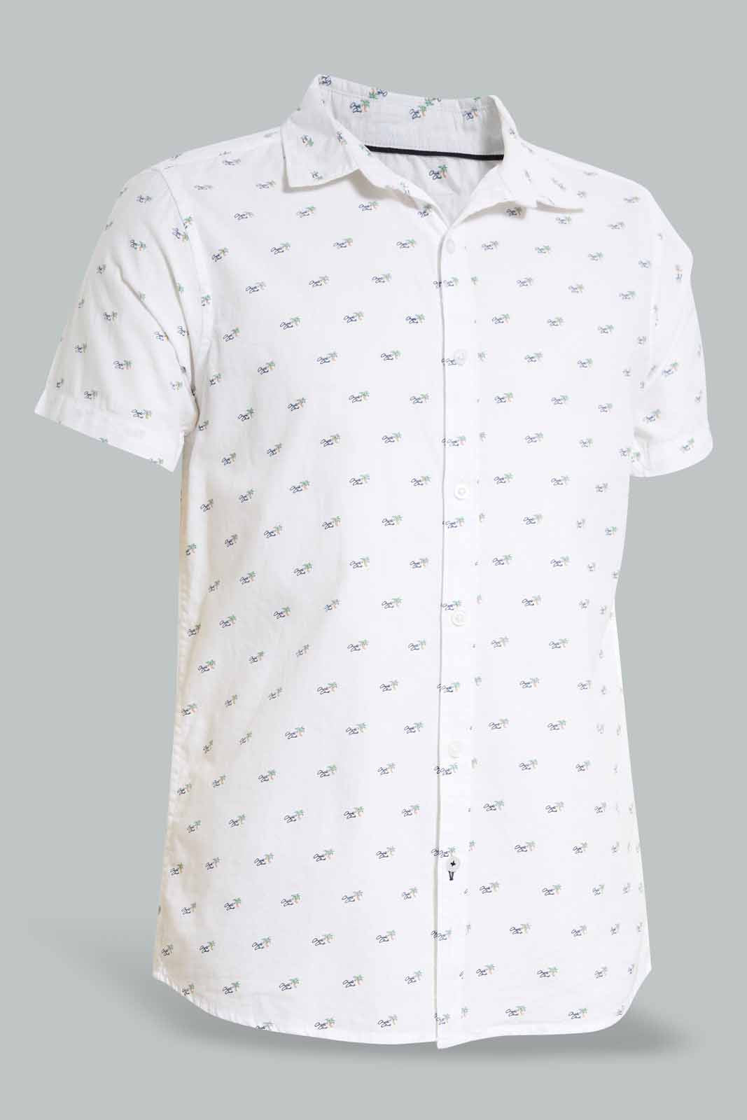 Redtag-White-Allover-Print-Casual-Shirt-BSR-Shirts,-Category:Shirts,-Colour:White,-Deals:New-In,-Filter:Senior-Boys-(8-to-14-Yrs),-New-In-BSR-APL,-Non-Sale,-Section:Boys-(0-to-14Yrs),-W22O-Senior-Boys-9 to 14 Years