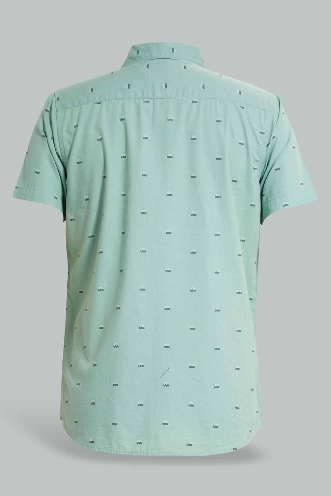 Redtag-Green-Allover-Print-Casual-Shirt-BSR-Shirts,-Category:Shirts,-Colour:Green,-Deals:New-In,-Filter:Senior-Boys-(8-to-14-Yrs),-New-In-BSR-APL,-Non-Sale,-Section:Boys-(0-to-14Yrs),-W22O-Senior-Boys-9 to 14 Years