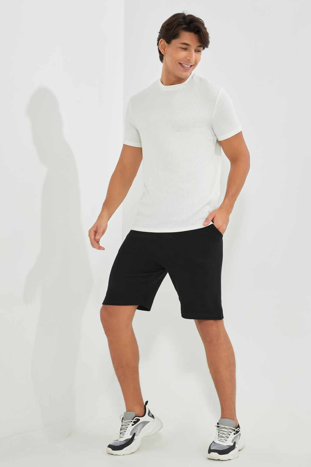Redtag-Light-Grey-Seersucker-T-Shirt-Category:T-Shirts,-Colour:Grey,-Deals:New-In,-Filter:Men's-Clothing,-Men-T-Shirts,-New-In-Men-APL,-Non-Sale,-Section:Men,-W22A-Men's-