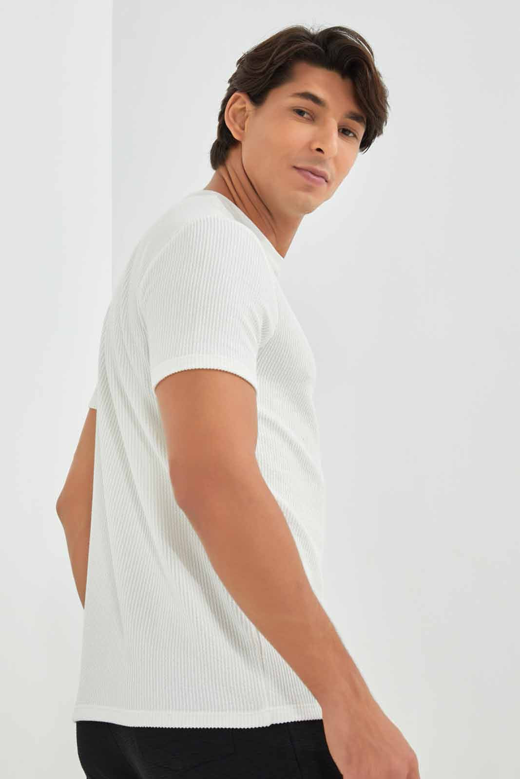 Redtag-Light-Grey-Seersucker-T-Shirt-Category:T-Shirts,-Colour:Grey,-Deals:New-In,-Filter:Men's-Clothing,-Men-T-Shirts,-New-In-Men-APL,-Non-Sale,-Section:Men,-W22A-Men's-