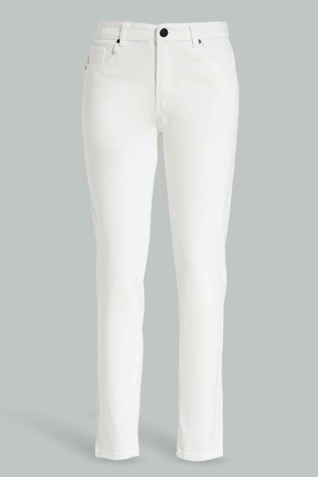 Redtag-White-5-Pocket-Jeans-Category:Jeans,-Colour:White,-Deals:New-In,-Dept:Menswear,-Filter:Men's-Clothing,-Men-Jeans,-New-In-Men-APL,-Non-Sale,-Section:Men,-W22A-Men's-