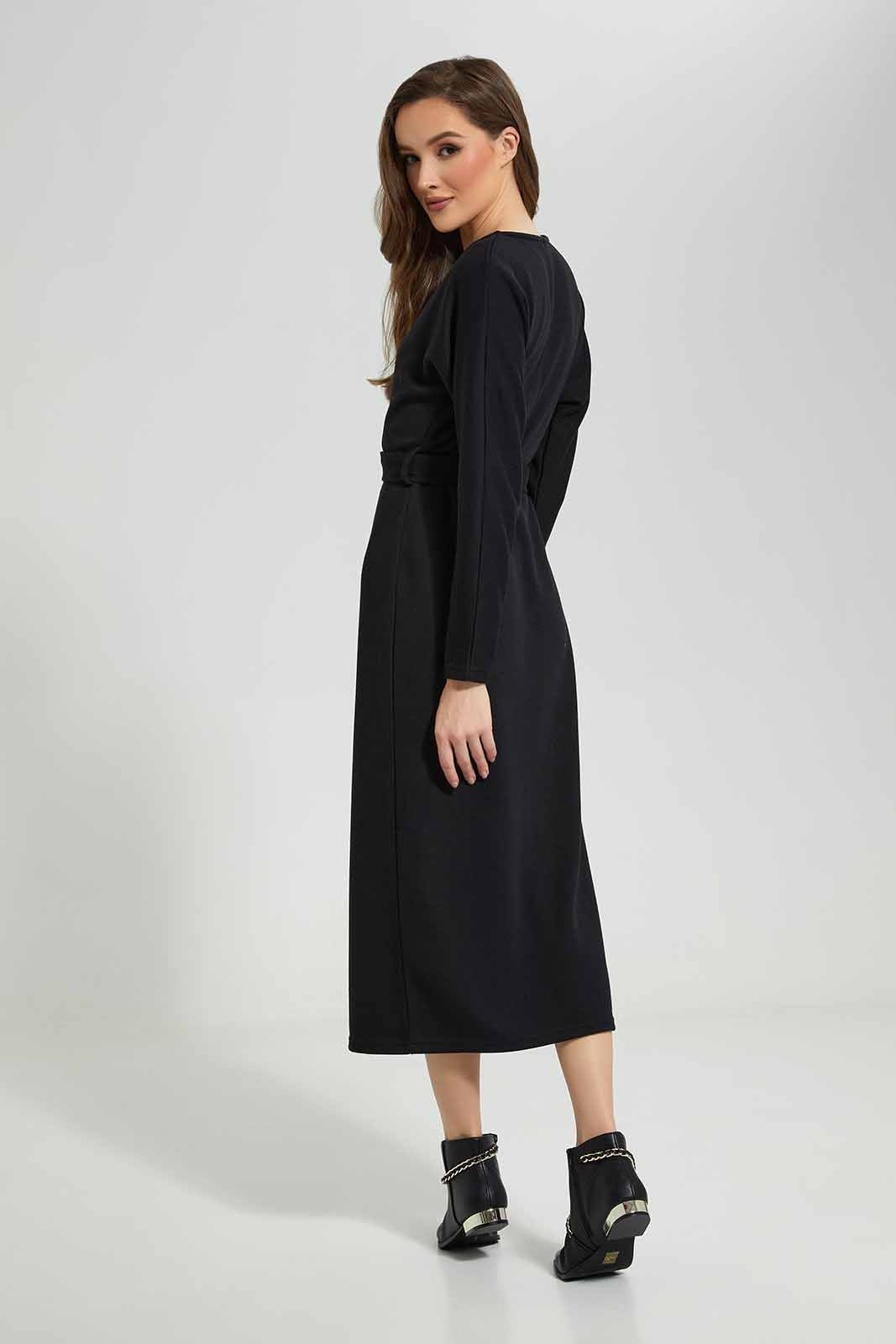 Redtag-Black-Knitted-dress-Category:Dresses,-Colour:Black,-Deals:New-In,-Dept:Ladieswear,-Filter:Women's-Clothing,-LDC,-LDC-Dresses,-New-In-LDC-APL,-Non-Sale,-Section:Women,-W22B-Women's-
