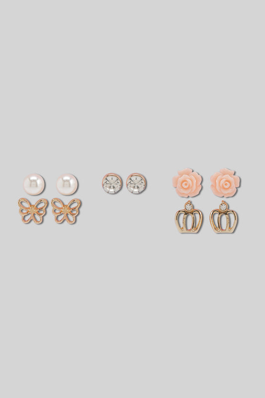 Redtag-S/5-Stud-Category:Jewellery,-Colour:Assorted,-Filter:Girls-Accessories,-GIR-Jewellery,-New-In,-New-In-GIR-ACC,-Non-Sale,-Section:Girls-(0-to-14Yrs),-W22B-Girls-