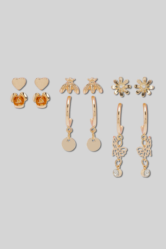 Redtag-S/6-Stud-Category:Jewellery,-Colour:Assorted,-Filter:Girls-Accessories,-GIR-Jewellery,-New-In,-New-In-GIR-ACC,-Non-Sale,-Section:Girls-(0-to-14Yrs),-W22B-Girls-