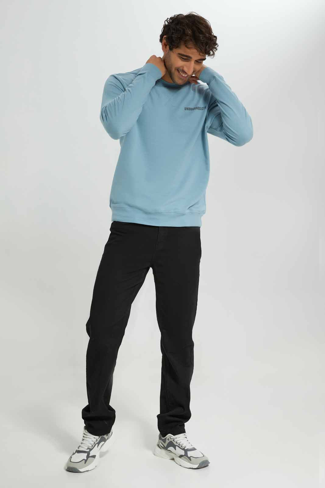 Men Blue Graphic Sweatshirt