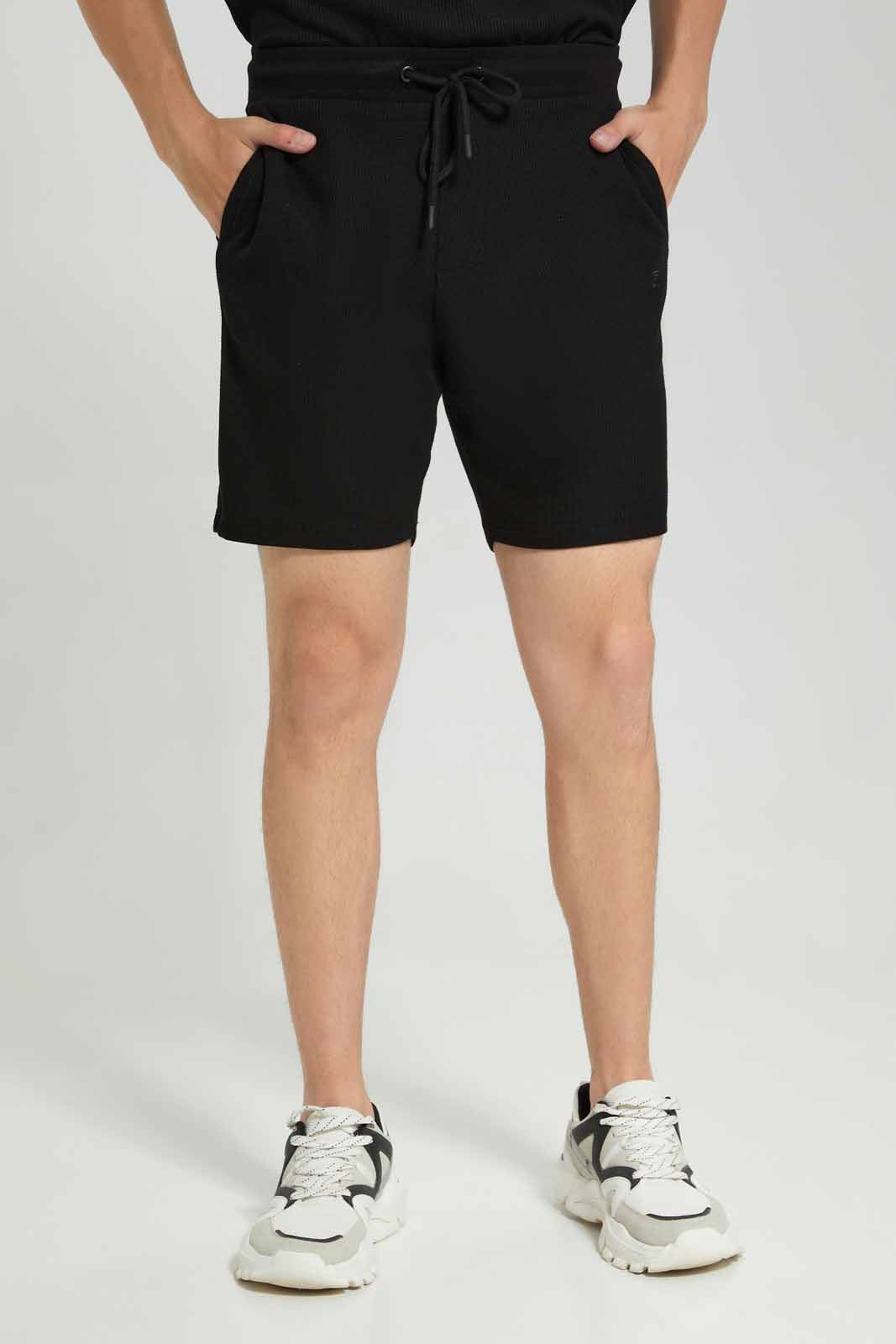 Redtag-Black-Loungue-Shorts-Category:Shorts,-Colour:Black,-Deals:New-In,-Filter:Men's-Clothing,-Men-Loungewear-Shorts,-Men-Shorts,-New-In-Men-APL,-Non-Sale,-Section:Men,-W22B-Men's-