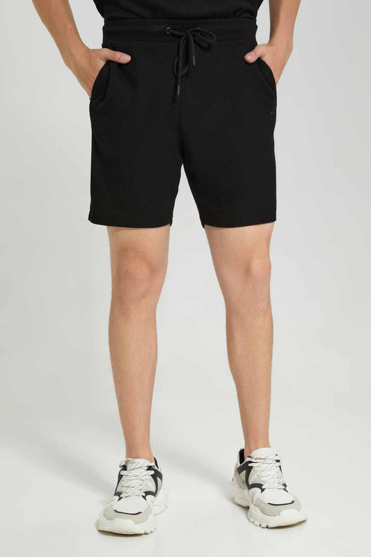 Redtag-Black-Loungue-Shorts-Category:Shorts,-Colour:Black,-Deals:New-In,-Filter:Men's-Clothing,-Men-Loungewear-Shorts,-Men-Shorts,-New-In-Men-APL,-Non-Sale,-Section:Men,-W22B-Men's-