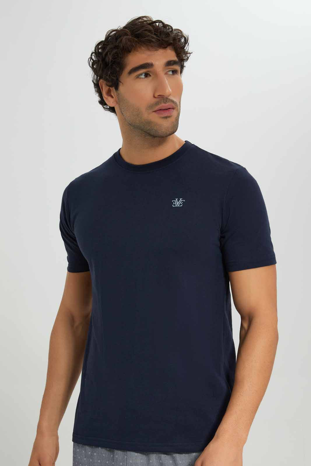 Men Grey And Navy Pyjama Set (2 Piece)