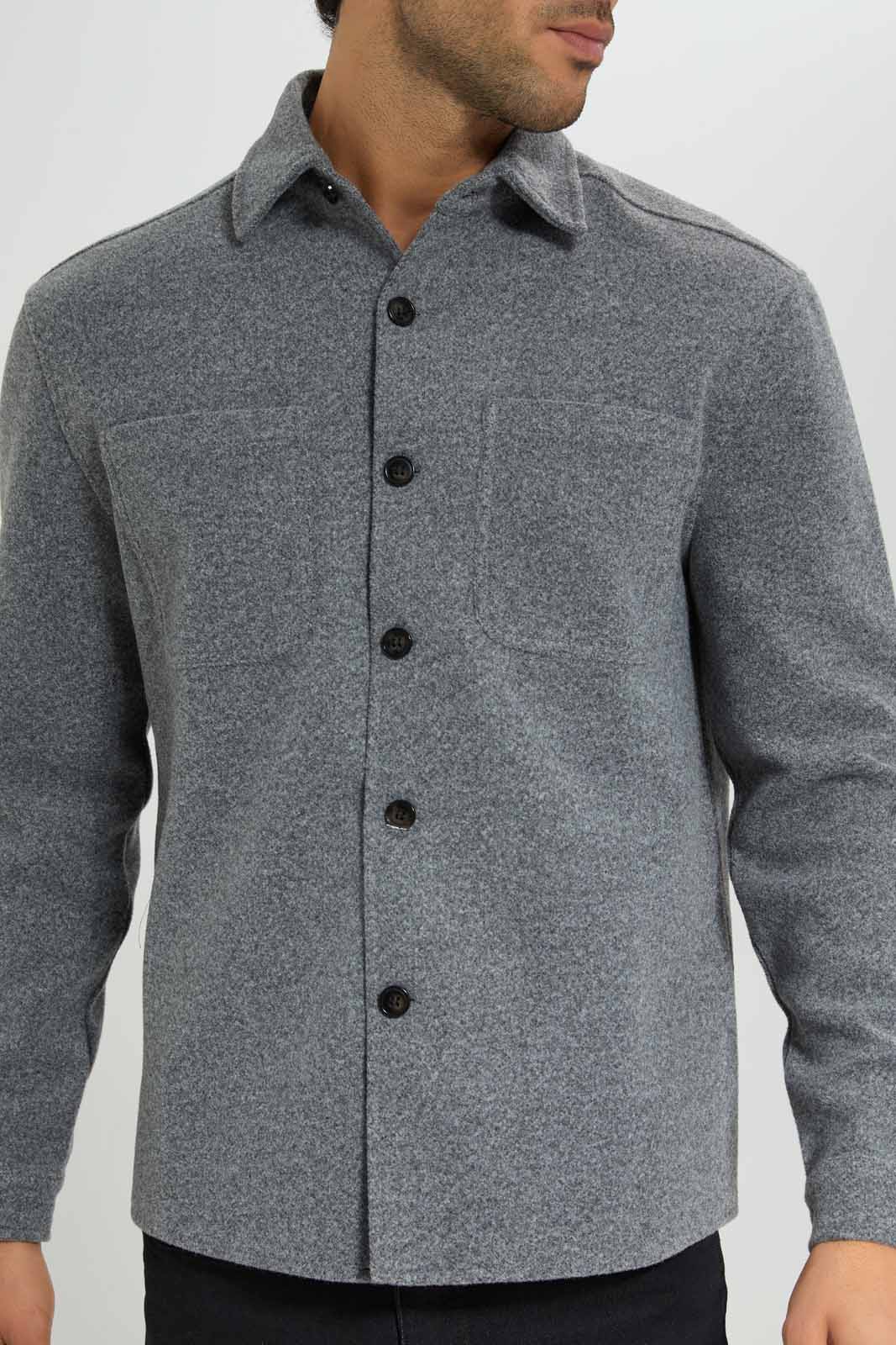 Redtag-Charcoal-Melton-Shacket-Category:Shirts,-Colour:Charcoal,-Deals:New-In,-Filter:Men's-Clothing,-Men-Shirts,-New-In-Men-APL,-Non-Sale,-Section:Men,-W22B-Men's-