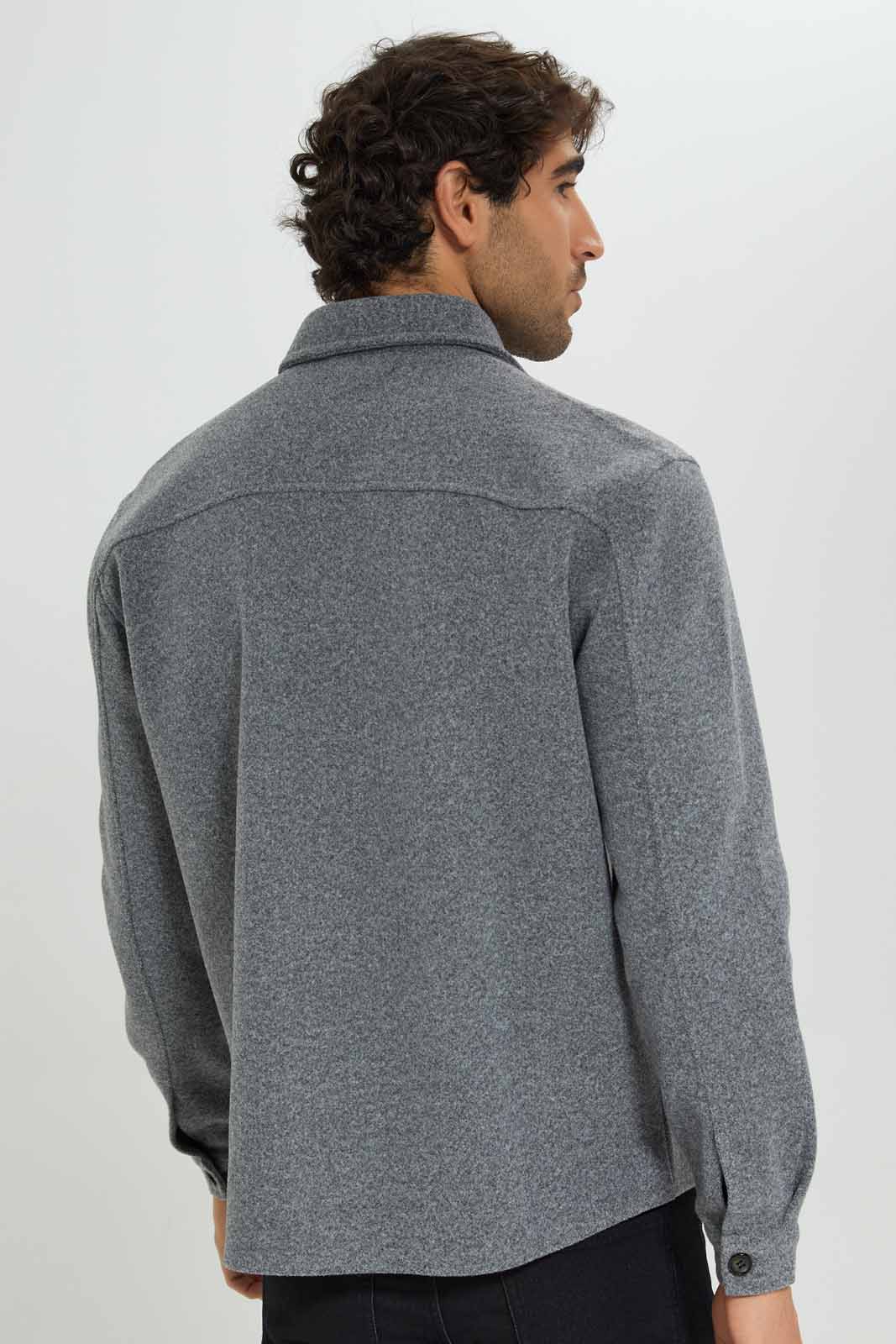 Redtag-Charcoal-Melton-Shacket-Category:Shirts,-Colour:Charcoal,-Deals:New-In,-Filter:Men's-Clothing,-Men-Shirts,-New-In-Men-APL,-Non-Sale,-Section:Men,-W22B-Men's-