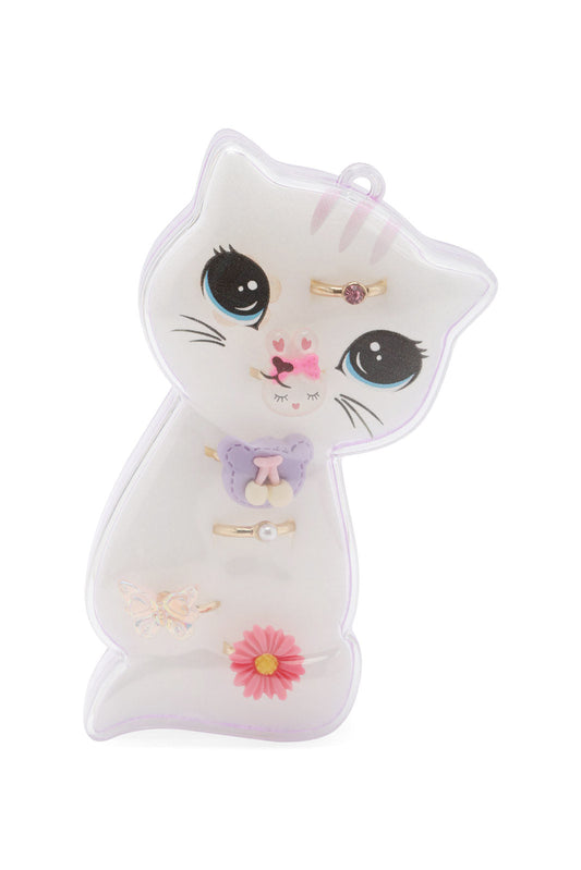 Redtag-S/1-Kitty-Box+S/4-Ring-Category:Jewellery,-Colour:Assorted,-Dept:Girls,-Filter:Girls-Accessories,-GIR-Jewellery,-New-In,-New-In-GIR-ACC,-Non-Sale,-Section:Girls-(0-to-14Yrs),-W22B-Girls-