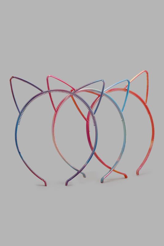 Redtag-S/3-Headband-Category:Hair-Accessories,-Colour:Assorted,-Filter:Girls-Accessories,-GIR-Hair-Accessories,-New-In,-New-In-GIR-ACC,-Non-Sale,-Section:Girls-(0-to-14Yrs),-W22B-Girls-