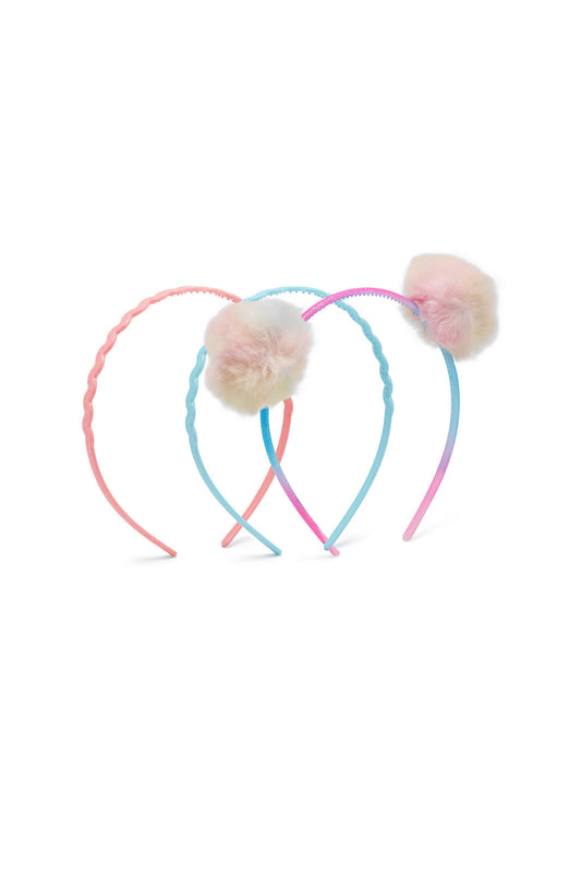 Redtag-S/3-Headband-Category:Hair-Accessories,-Colour:Assorted,-Dept:Girls,-Filter:Girls-Accessories,-GIR-Hair-Accessories,-New-In,-New-In-GIR-ACC,-Non-Sale,-Section:Girls-(0-to-14Yrs),-W22B-Girls-