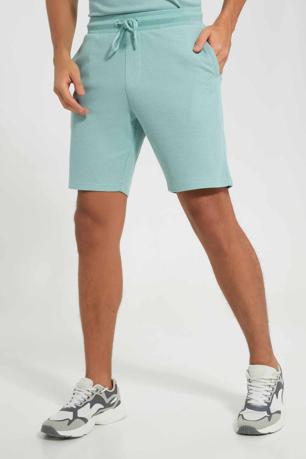 Redtag-Sage-Green-Lounge-Shorts-Category:Joggers,-Colour:Green,-Deals:New-In,-Filter:Men's-Clothing,-Men-Joggers,-New-In-Men-APL,-Non-Sale,-Section:Men,-W22A--