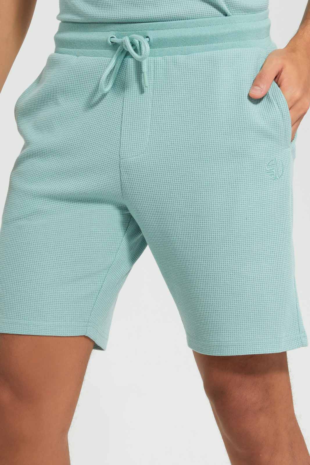 Redtag-Sage-Green-Lounge-Shorts-Category:Joggers,-Colour:Green,-Deals:New-In,-Filter:Men's-Clothing,-Men-Joggers,-New-In-Men-APL,-Non-Sale,-Section:Men,-W22A--