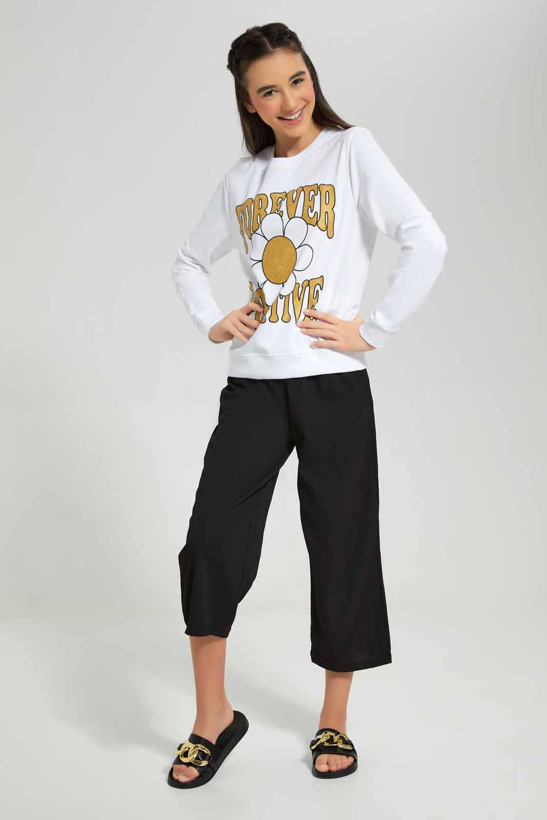 Redtag-White-Besic-Sweatshirt-Category:Sweatshirts,-Colour:White,-Deals:New-In,-Filter:Senior-Girls-(8-to-14-Yrs),-GSR-Sweatshirts,-New-In-GSR-APL,-Non-Sale,-Section:Girls-(0-to-14Yrs),-TBL,-W22B-Senior-Girls-9 to 14 Years