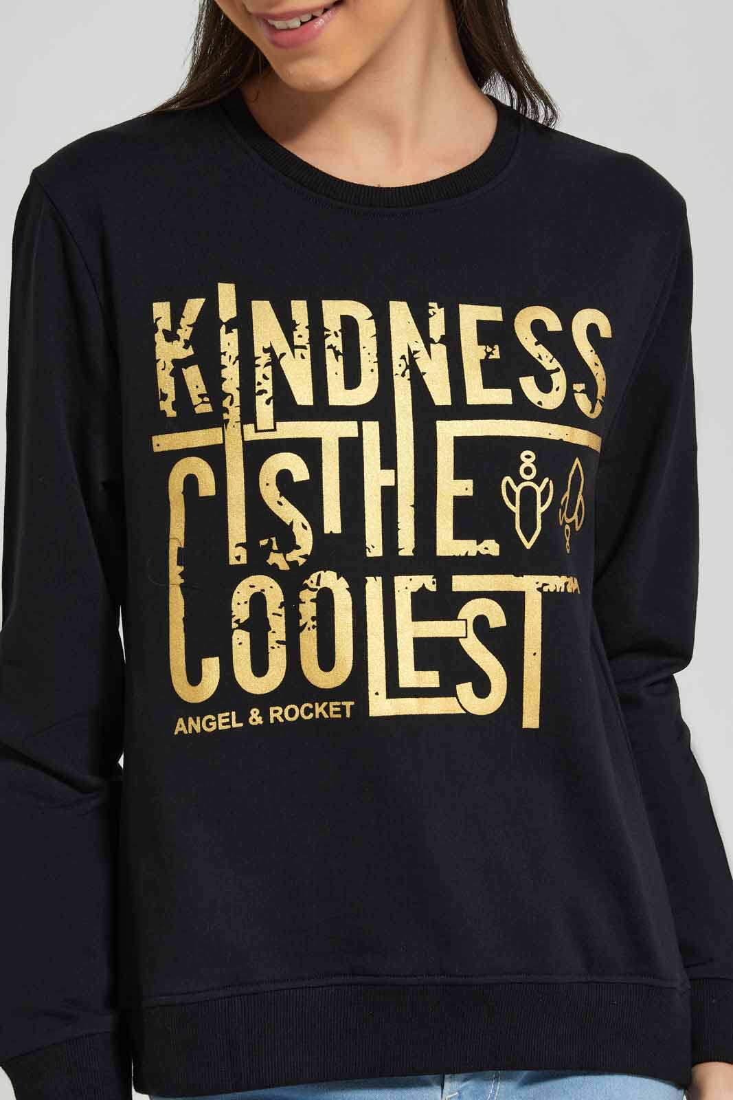 Redtag-Black-Besic-Sweatshirt-Category:Sweatshirts,-Colour:Black,-Deals:New-In,-Filter:Senior-Girls-(8-to-14-Yrs),-GSR-Sweatshirts,-New-In-GSR-APL,-Non-Sale,-Section:Girls-(0-to-14Yrs),-TBL,-W22B-Senior-Girls-9 to 14 Years