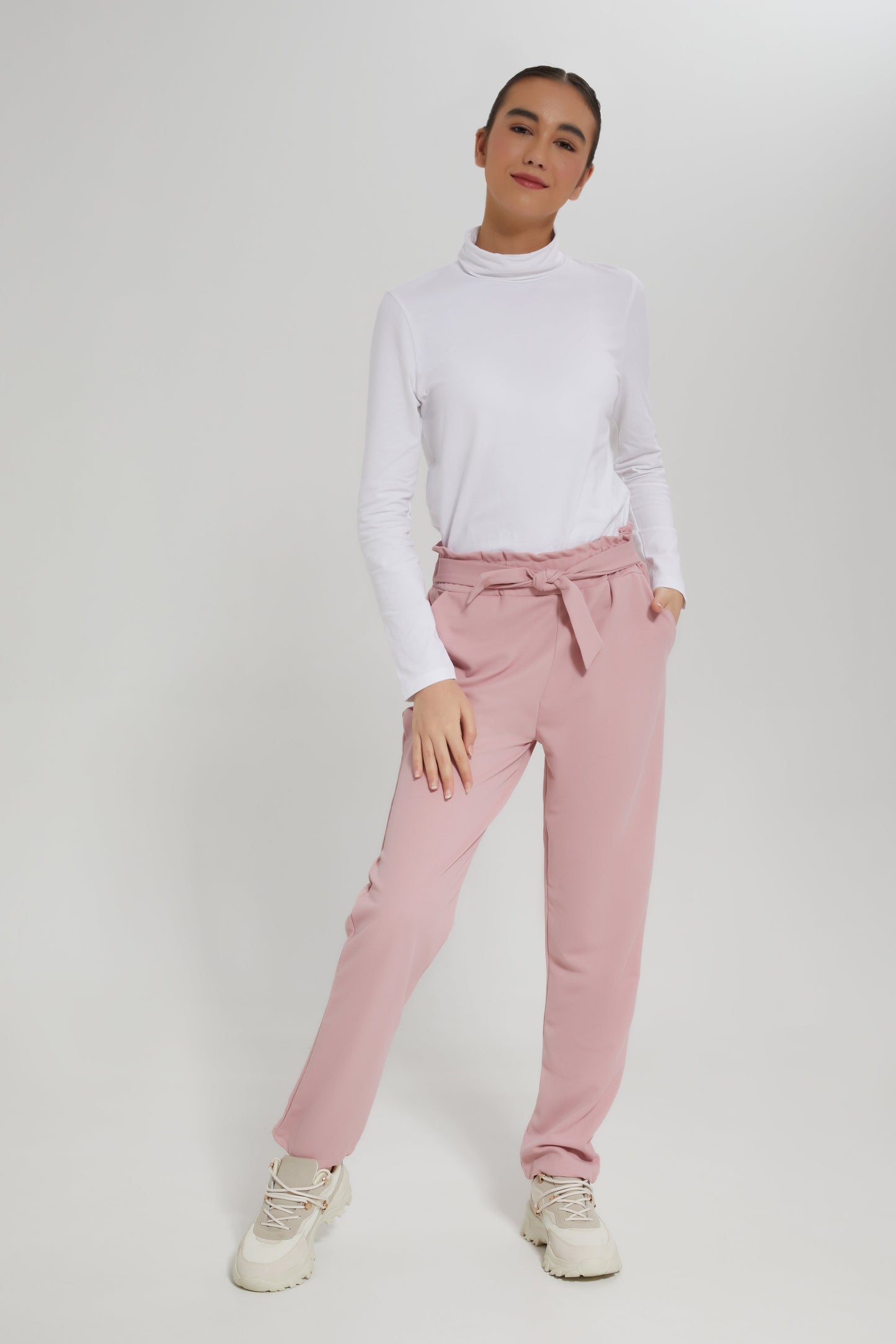 Senior Girls Pink Harem Trouser