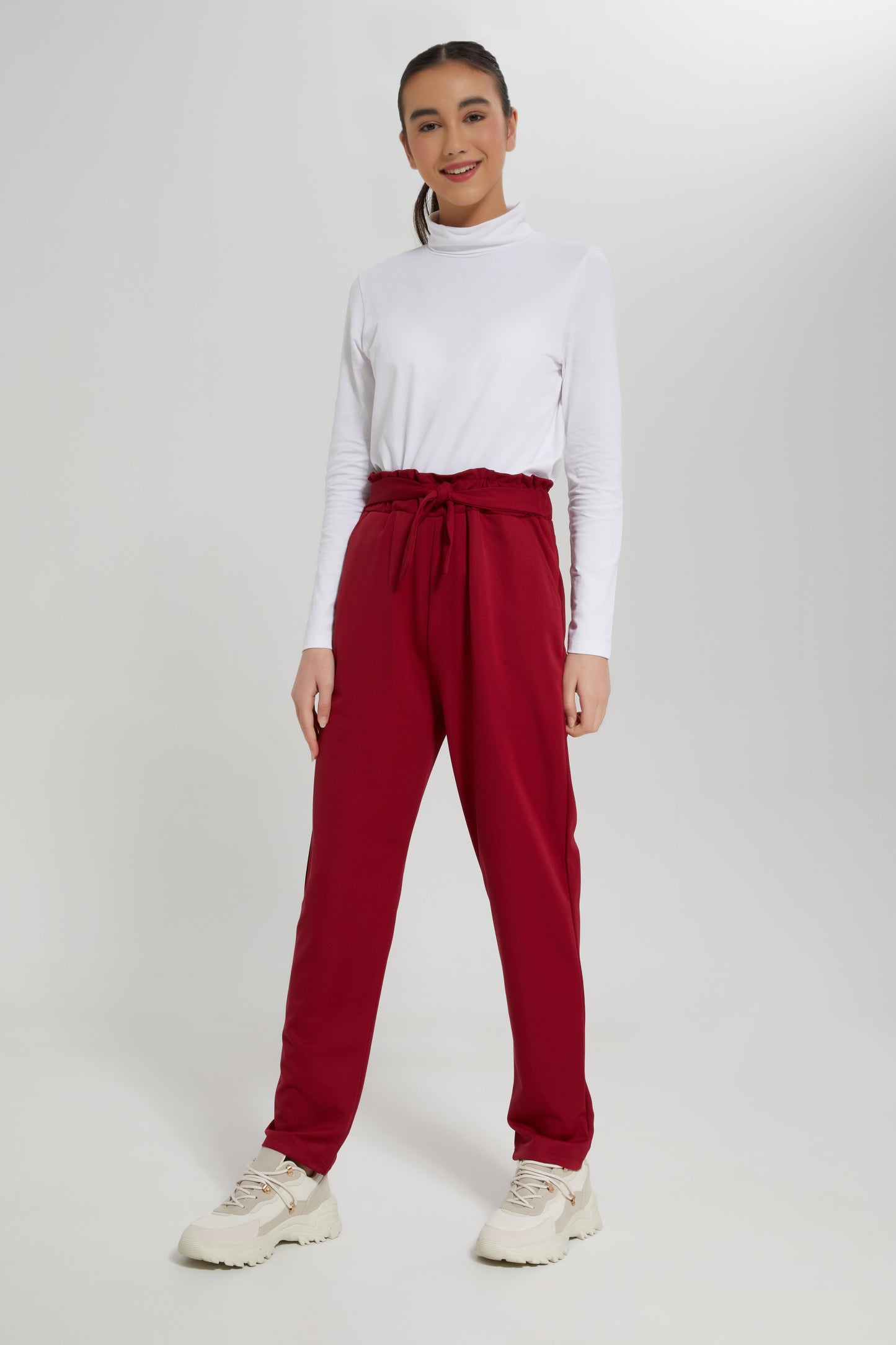 Senior Girls Burgundy Harem Trouser