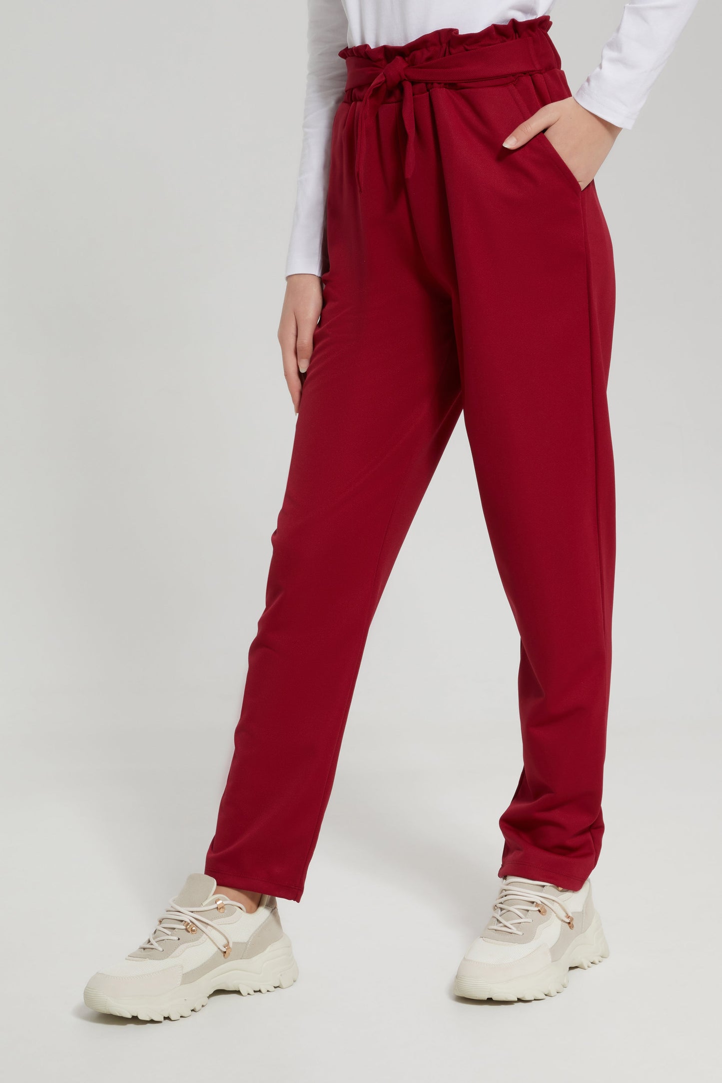 Senior Girls Burgundy Harem Trouser