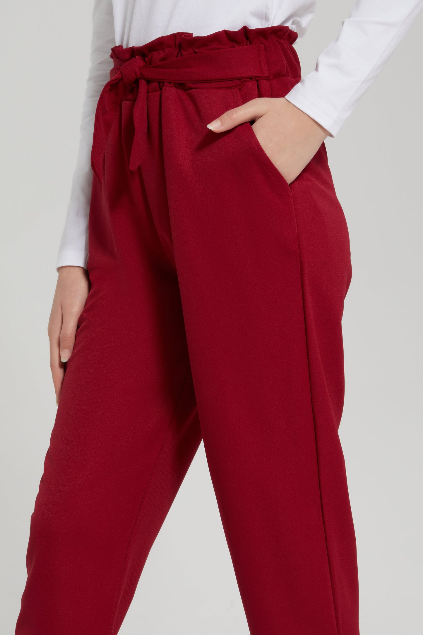Senior Girls Burgundy Harem Trouser
