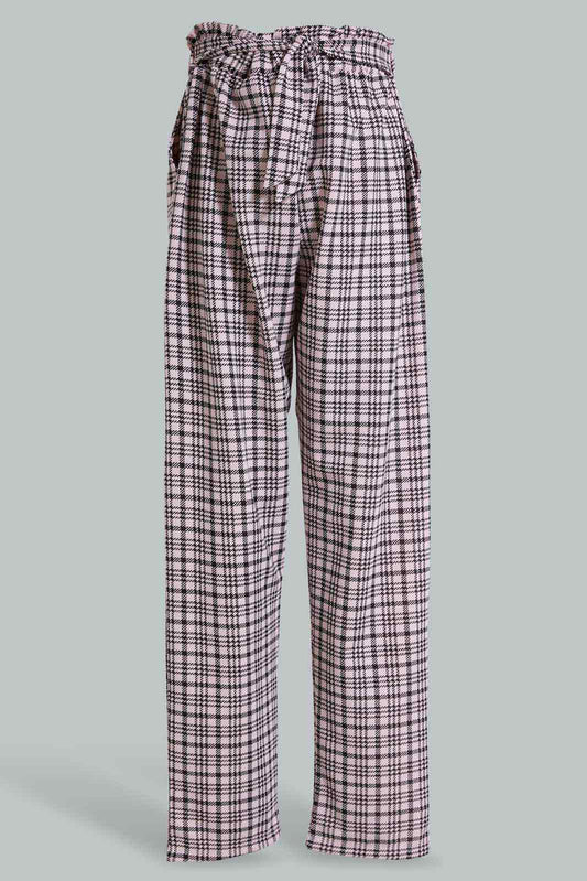 Redtag-Knitted-Plaid-Pants-Category:Trousers,-Colour:Assorted,-Deals:New-In,-Filter:Senior-Girls-(8-to-14-Yrs),-GSR-Trousers,-New-In-GSR-APL,-Non-Sale,-Section:Girls-(0-to-14Yrs),-TBL,-W22B-Senior-Girls-9 to 14 Years