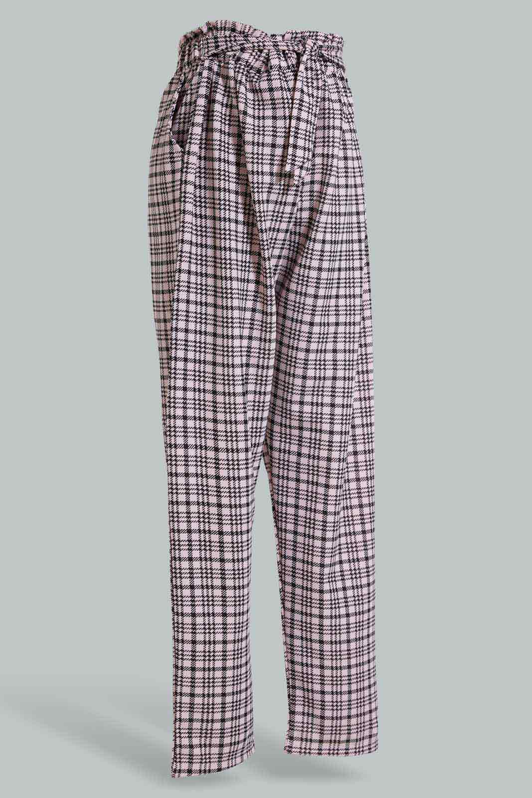 Redtag-Knitted-Plaid-Pants-Category:Trousers,-Colour:Assorted,-Deals:New-In,-Filter:Senior-Girls-(8-to-14-Yrs),-GSR-Trousers,-New-In-GSR-APL,-Non-Sale,-Section:Girls-(0-to-14Yrs),-TBL,-W22B-Senior-Girls-9 to 14 Years