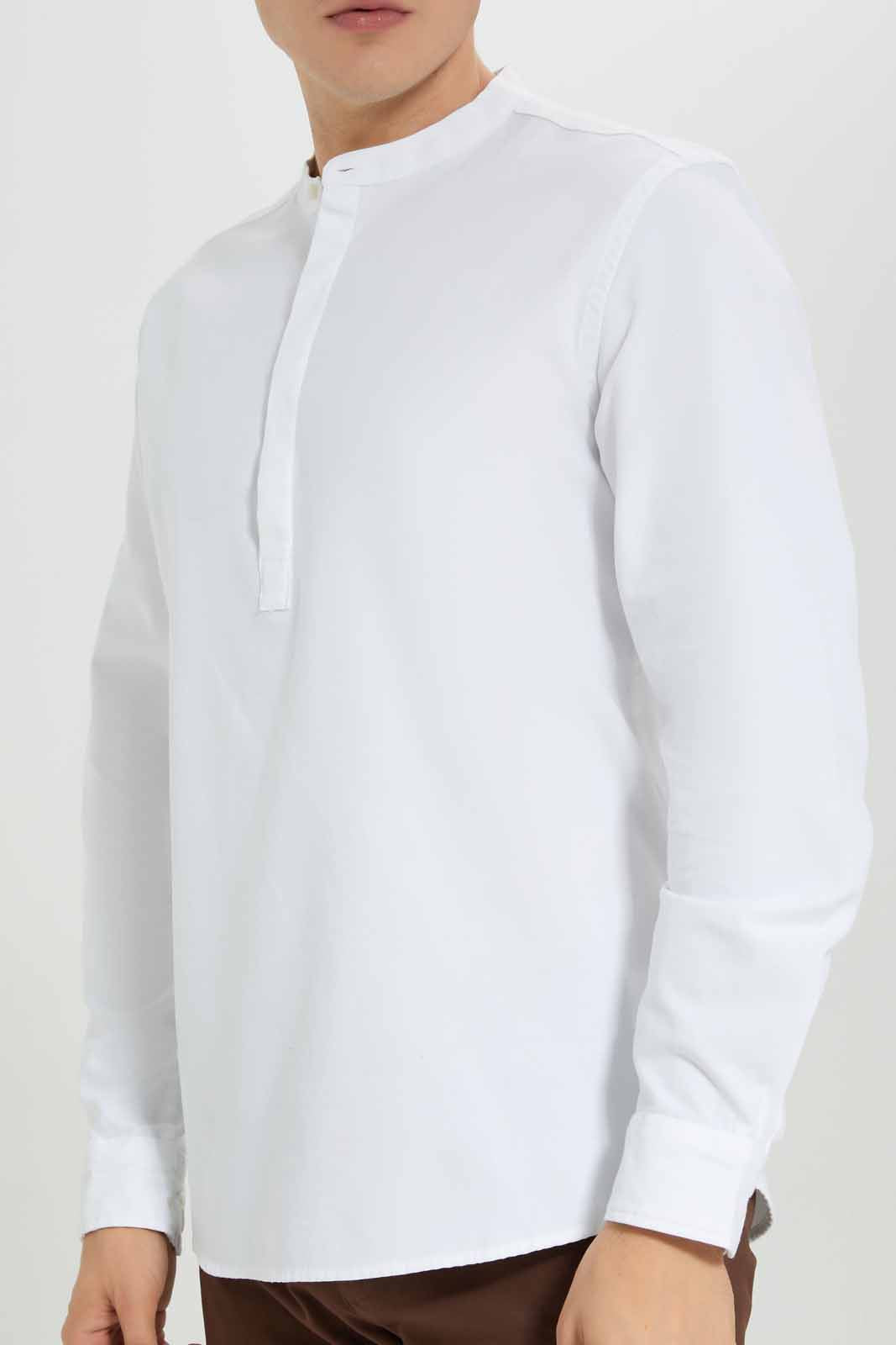 Redtag-White-L/S-Oxford-Kurta-Shirt-Category:Shirts,-Colour:White,-Deals:New-In,-Filter:Men's-Clothing,-Men-Shirts,-New-In-Men-APL,-Non-Sale,-Section:Men,-W22A-Men's-