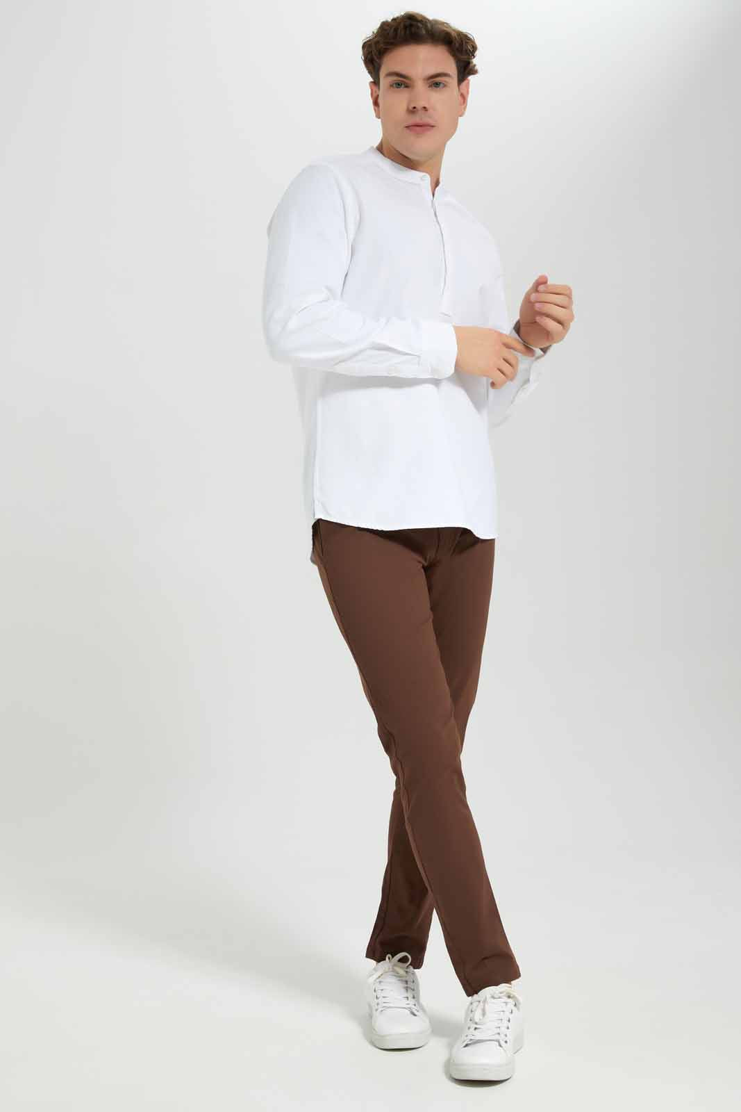 Redtag-White-L/S-Oxford-Kurta-Shirt-Category:Shirts,-Colour:White,-Deals:New-In,-Filter:Men's-Clothing,-Men-Shirts,-New-In-Men-APL,-Non-Sale,-Section:Men,-W22A-Men's-
