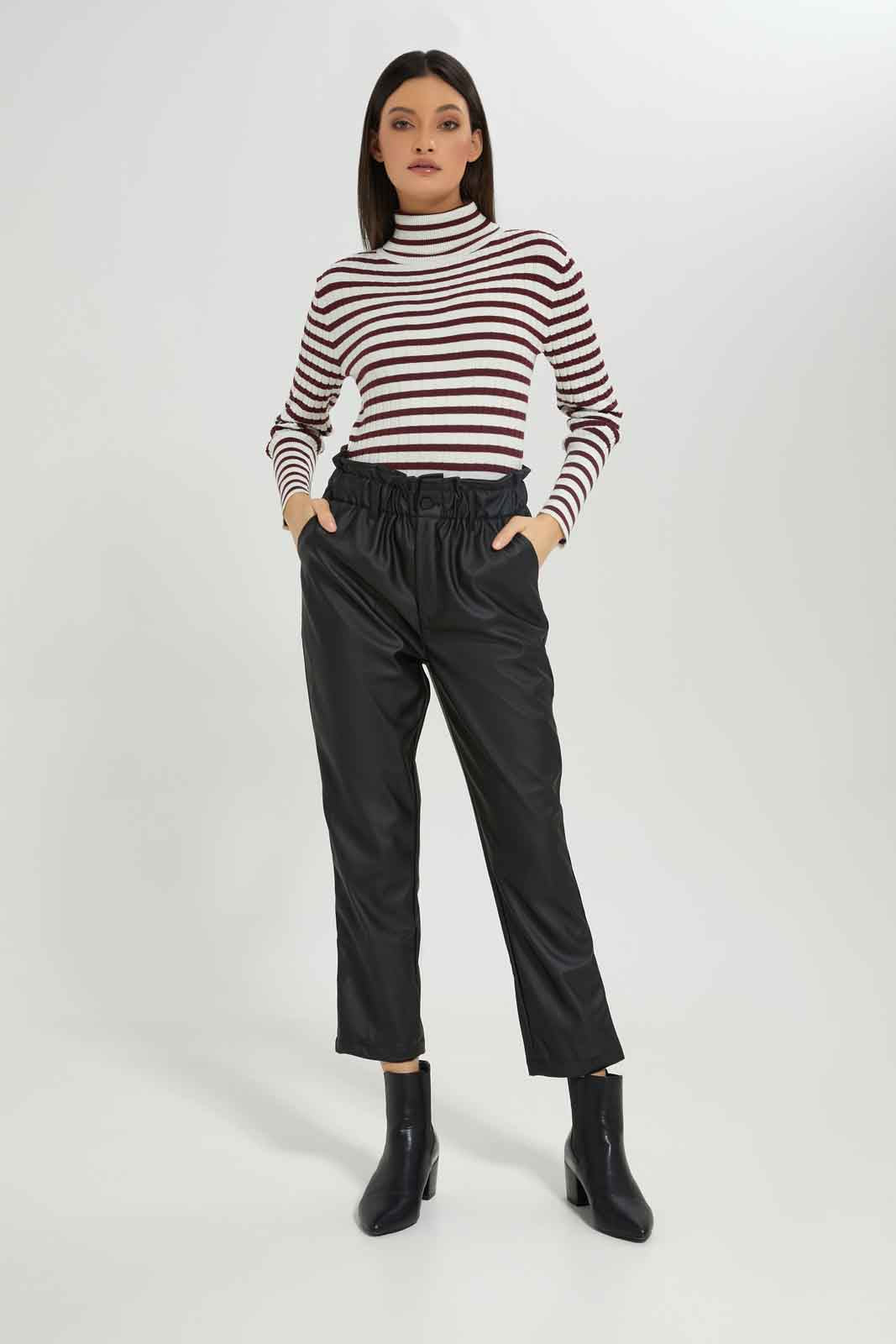 Redtag-Rib-Striped-High-Neck-Pullover-Category:Pullovers,-Colour:Assorted,-Deals:New-In,-Dept:Ladieswear,-Filter:Women's-Clothing,-New-In-Women-APL,-Non-Sale,-Section:Women,-TBL,-W22B,-Women-Pullovers-Women's-