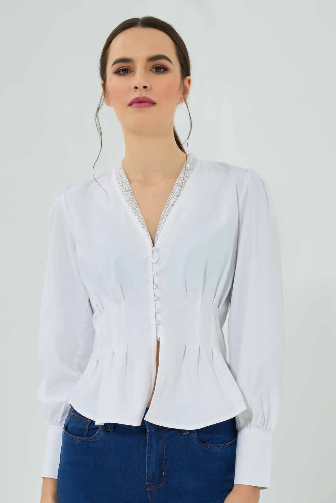 Redtag-White-Blouse-Category:Blouses,-Colour:White,-Deals:New-In,-Filter:Women's-Clothing,-New-In-Women-APL,-Non-Sale,-Section:Women,-W22A,-Women-Blouses-Women's-