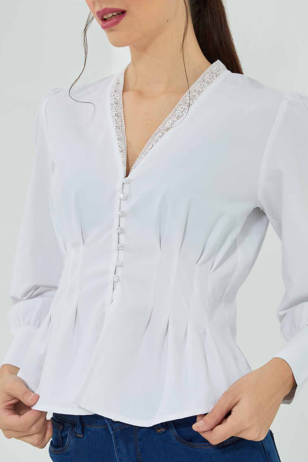 Redtag-White-Blouse-Category:Blouses,-Colour:White,-Deals:New-In,-Filter:Women's-Clothing,-New-In-Women-APL,-Non-Sale,-Section:Women,-W22A,-Women-Blouses-Women's-