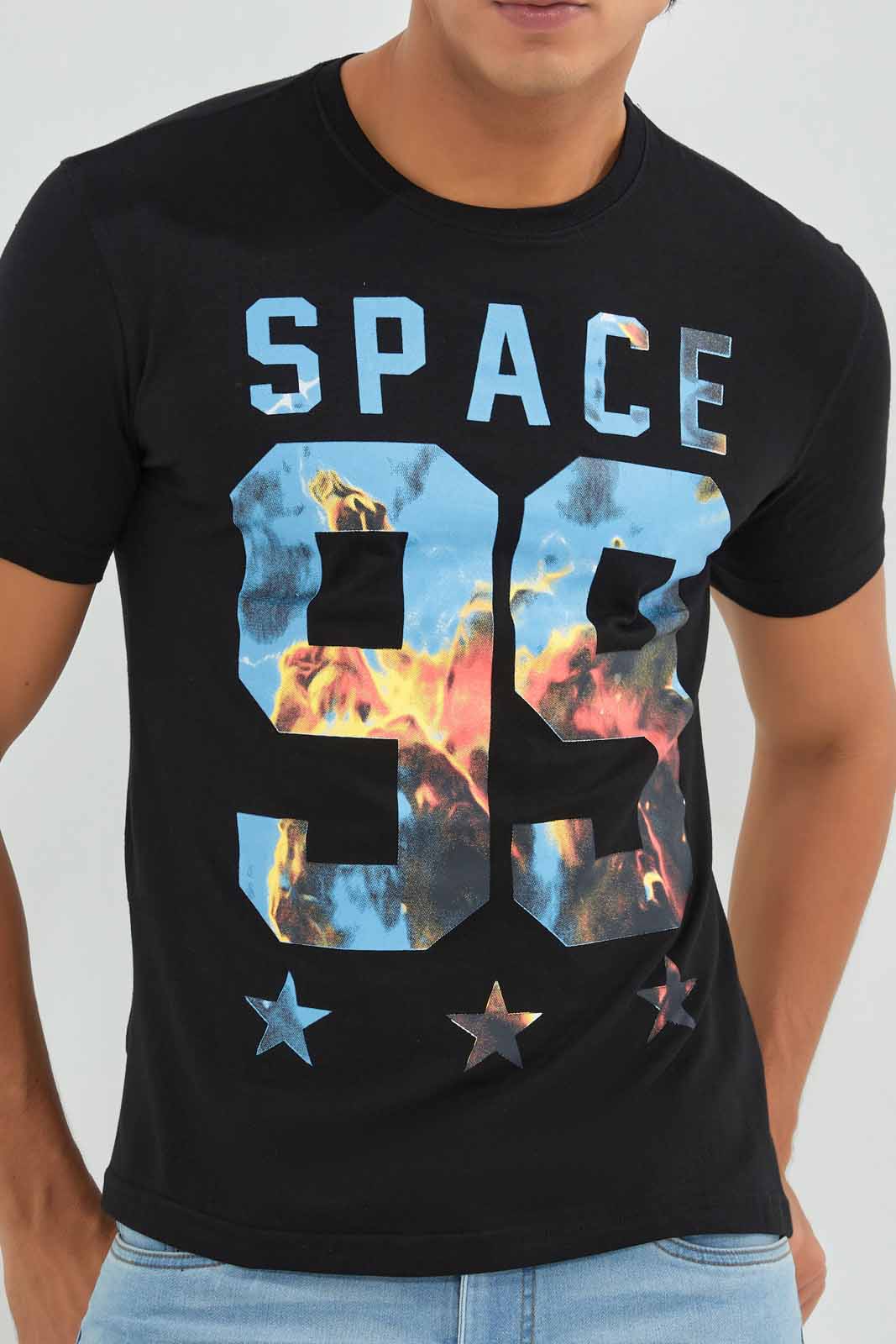 Redtag-Black-Graphic-T-Shirt-Category:T-Shirts,-Colour:Black,-Deals:New-In,-Filter:Men's-Clothing,-Men-T-Shirts,-New-In-Men-APL,-Non-Sale,-Section:Men,-TBL,-W22A-Men's-