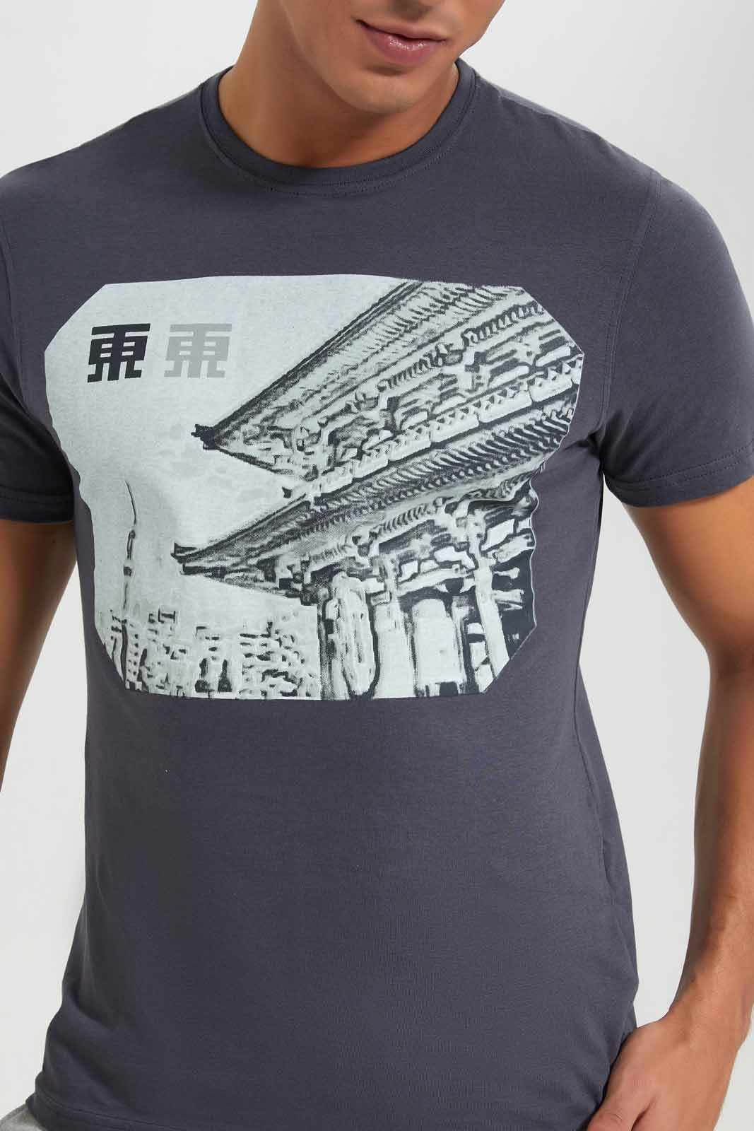 Redtag-Dark-Grey-Graphic-T-Shirt-Category:T-Shirts,-Colour:Charcoal,-Deals:New-In,-Filter:Men's-Clothing,-Men-T-Shirts,-New-In-Men-APL,-Non-Sale,-Section:Men,-TBL,-W22A-Men's-