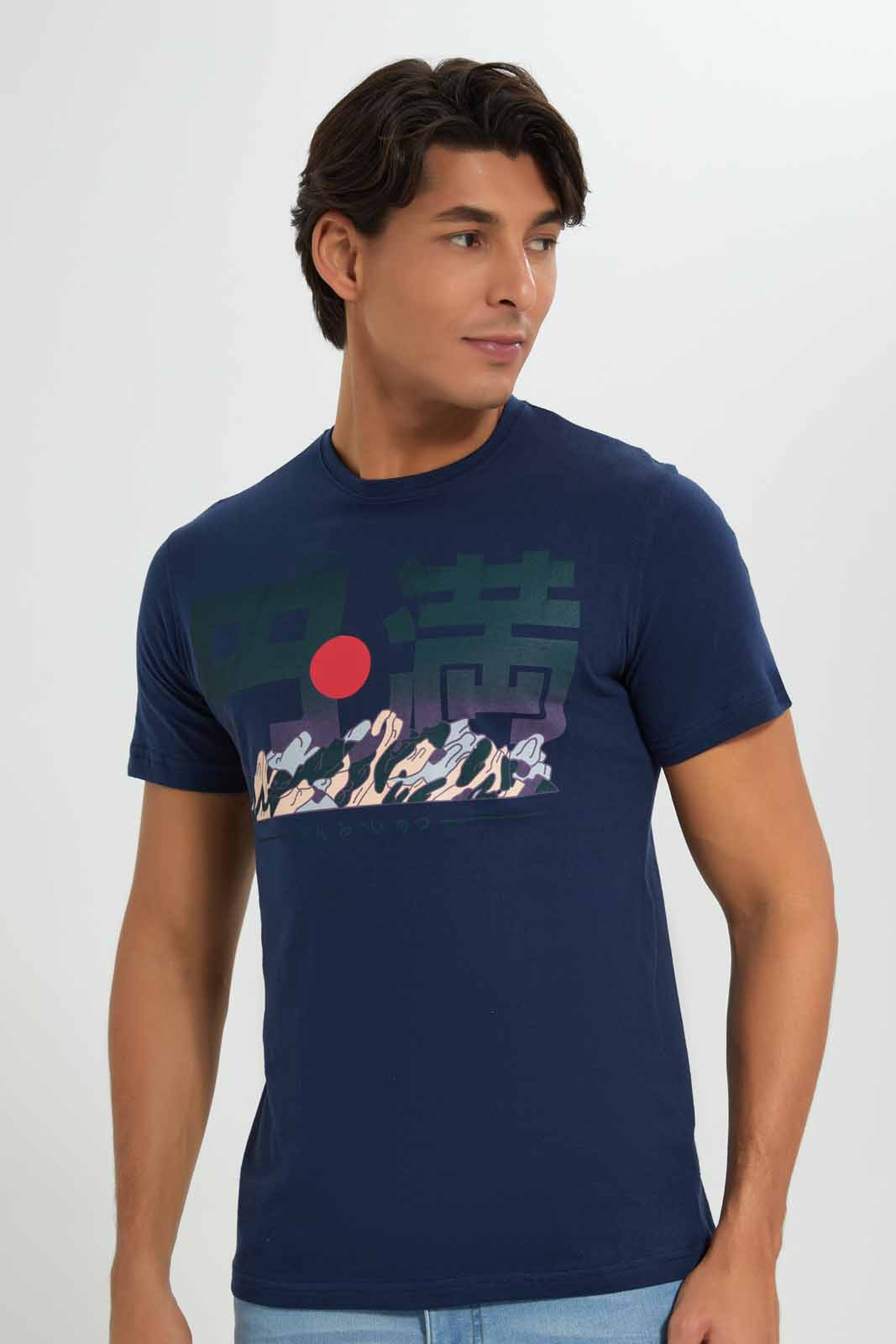 Redtag-Navy-Graphic-T-Shirt-Category:T-Shirts,-Colour:Navy,-Deals:New-In,-Filter:Men's-Clothing,-Men-T-Shirts,-New-In-Men-APL,-Non-Sale,-Section:Men,-TBL,-W22A-Men's-