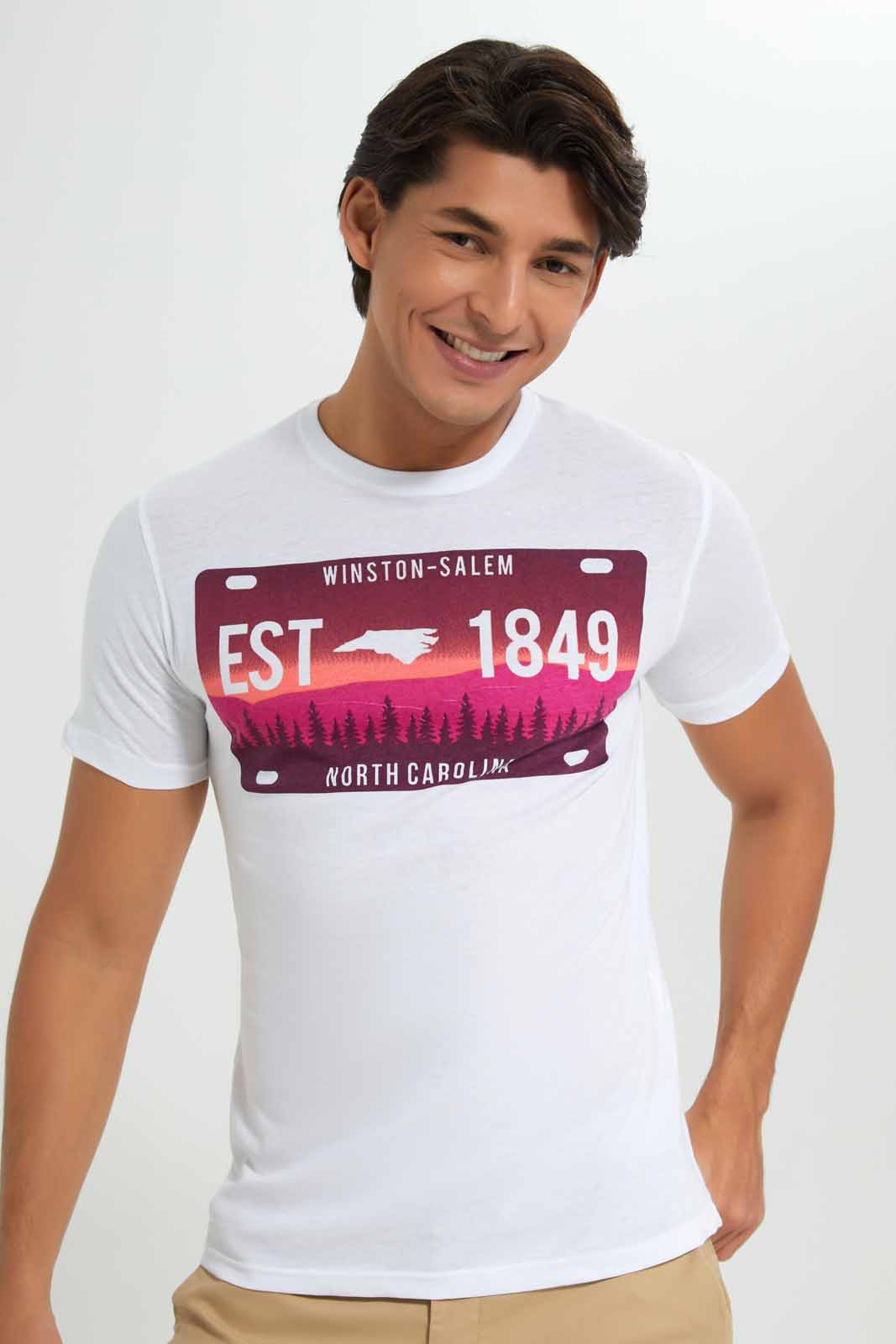Redtag-White-Graphic-T-Shirt-Category:T-Shirts,-Colour:White,-Deals:New-In,-Filter:Men's-Clothing,-Men-T-Shirts,-New-In-Men-APL,-Non-Sale,-Section:Men,-TBL,-W22A-Men's-
