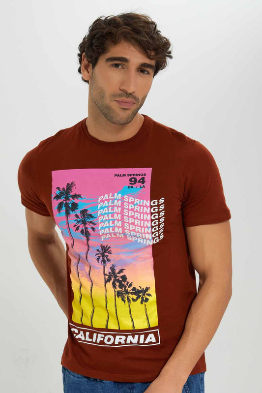 Redtag-Orange-Graphic-T-Shirt-Category:T-Shirts,-Colour:Orange,-Deals:New-In,-Filter:Men's-Clothing,-Men-T-Shirts,-New-In-Men-APL,-Non-Sale,-Section:Men,-TBL,-W22A-Men's-