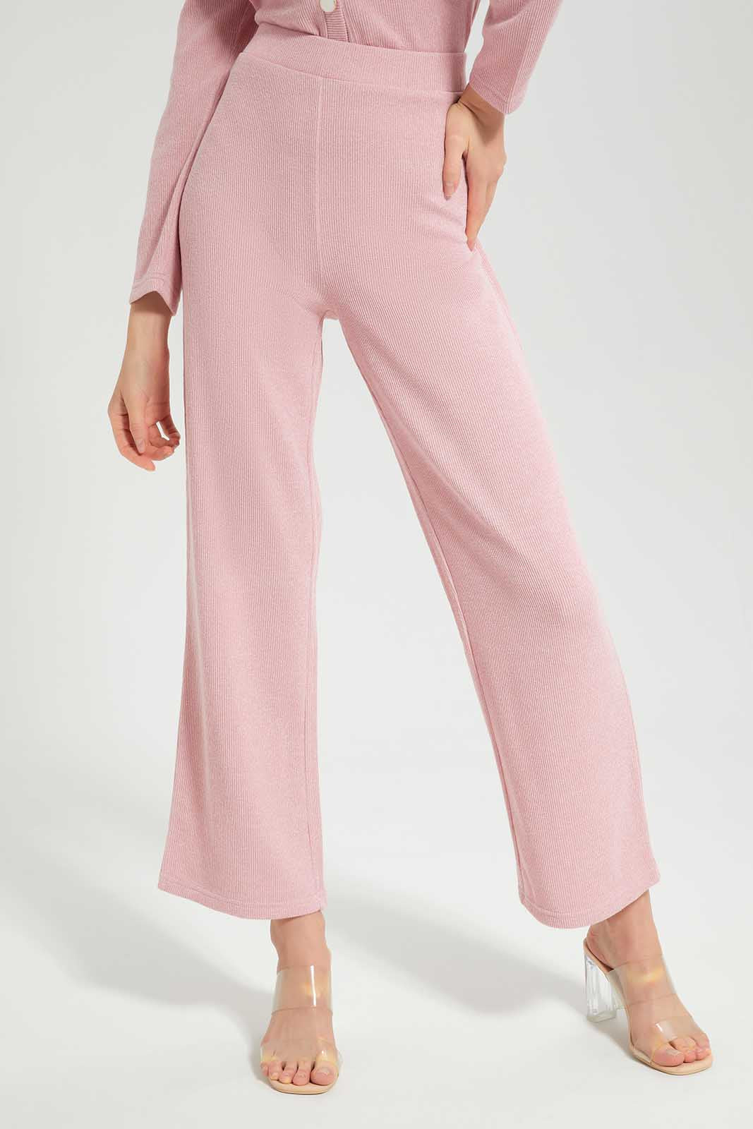 Redtag-Pink-Flared-Trouser-Category:Trousers,-Colour:Apricot,-Deals:New-In,-Filter:Women's-Clothing,-LEC,-LEC-Trousers,-New-In-LEC-APL,-Non-Sale,-Section:Women,-W22B-Women's-