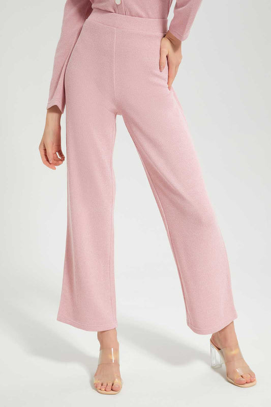 Redtag-Pink-Flared-Trouser-Category:Trousers,-Colour:Apricot,-Deals:New-In,-Filter:Women's-Clothing,-LEC,-LEC-Trousers,-New-In-LEC-APL,-Non-Sale,-Section:Women,-W22B-Women's-