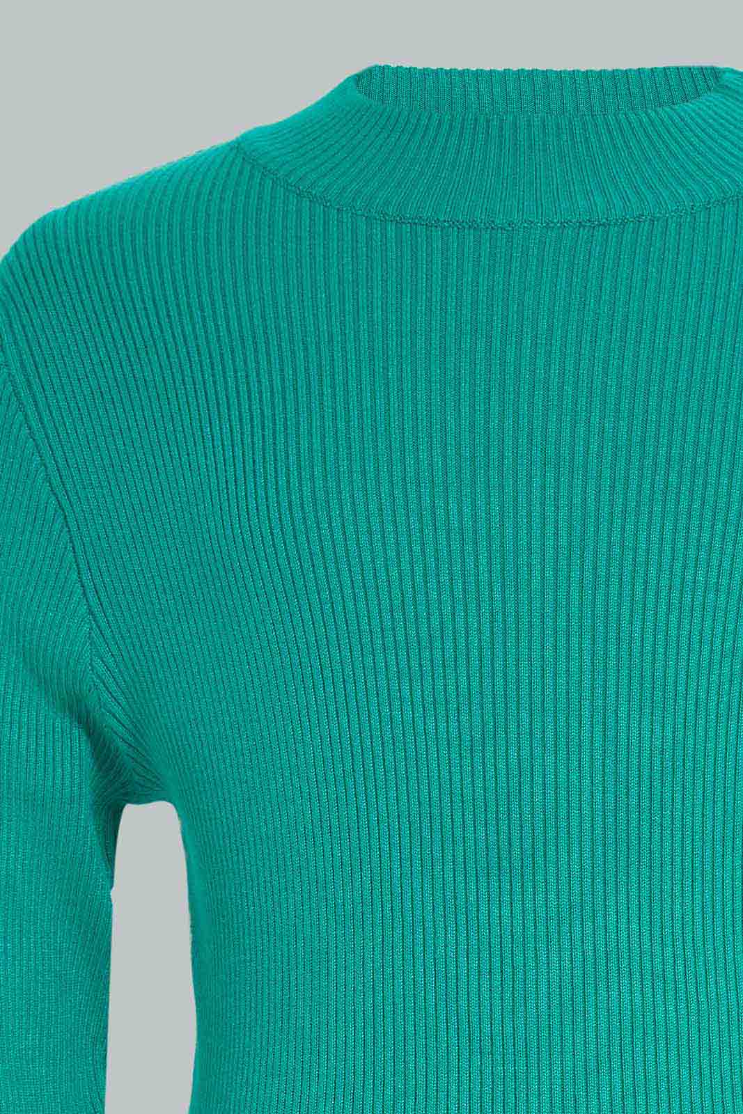 Redtag-Green-High-Neck-Plain-Pullover-Category:Pullovers,-Colour:Green,-Deals:New-In,-Filter:Women's-Clothing,-New-In-Women-APL,-Non-Sale,-Section:Women,-W22B,-Women-Pullovers-Women's-
