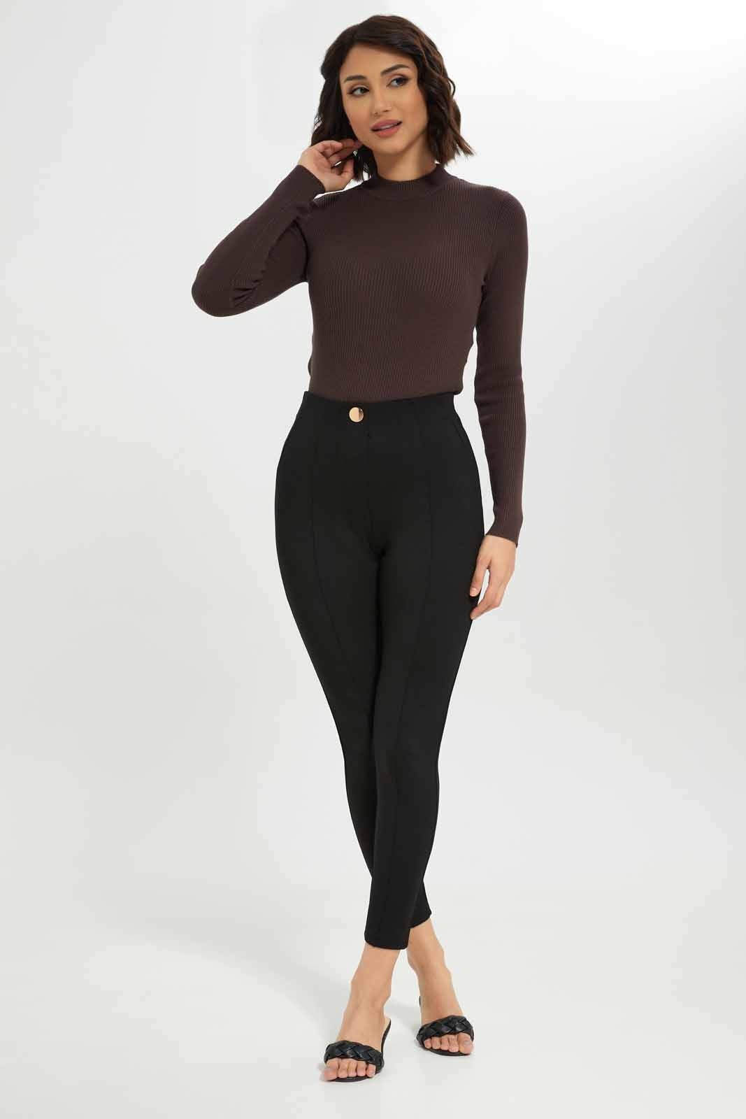 Redtag-Brown-High-Neck-Plain-Pullover-Category:Pullovers,-Colour:Brown,-Deals:New-In,-Dept:Ladieswear,-Filter:Women's-Clothing,-New-In-Women-APL,-Non-Sale,-Section:Women,-W22B,-Women-Pullovers-Women's-